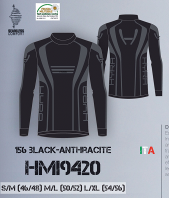 Термобелье мужское-куртка  HYRA.   Арт HMI9420 black-anthracite